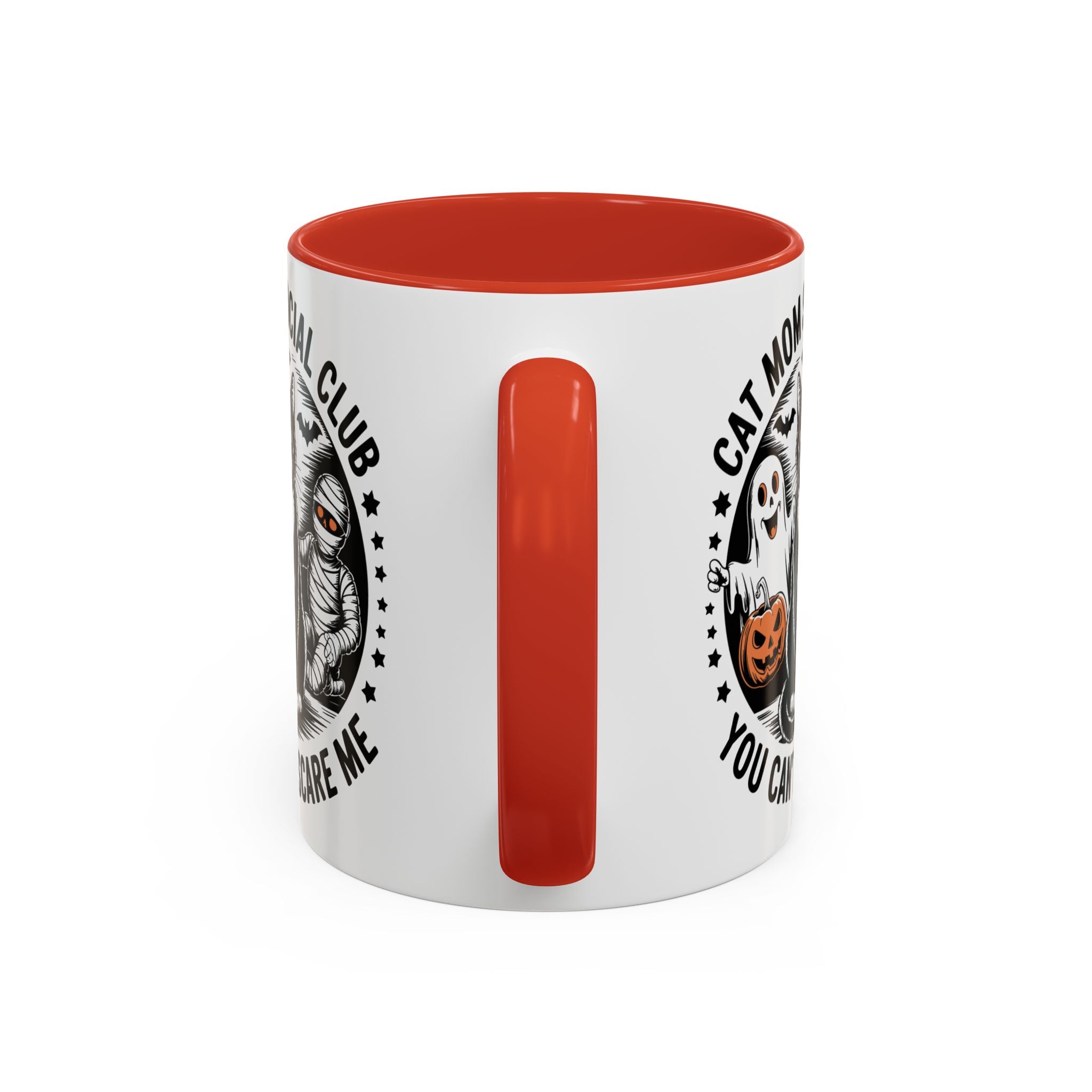 Halloween Cat Mom Coffee Mug - Spooky Social Club Design