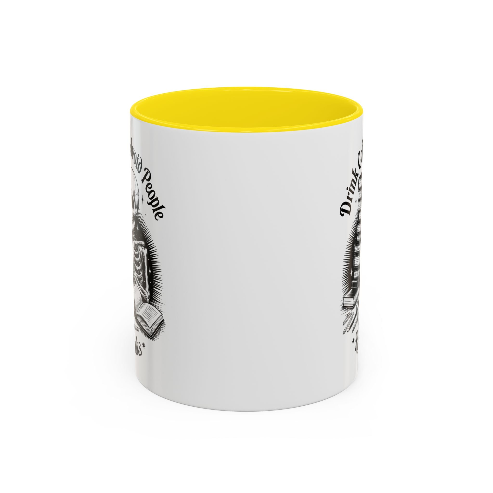 Skeleton Coffee Mug - Drink Coffee, Avoid People funny adult humor