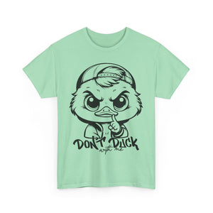 Don't Duck With Me Unisex Heavy Cotton Tee - Fun Cartoon Design Perfect for Casual Days