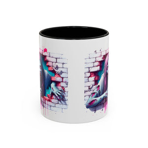 Spooky Zombie Accent Coffee Mug | Halloween Gift, Horror Decor, Unique Coffee Cup, Gothic Style, Zombie Art