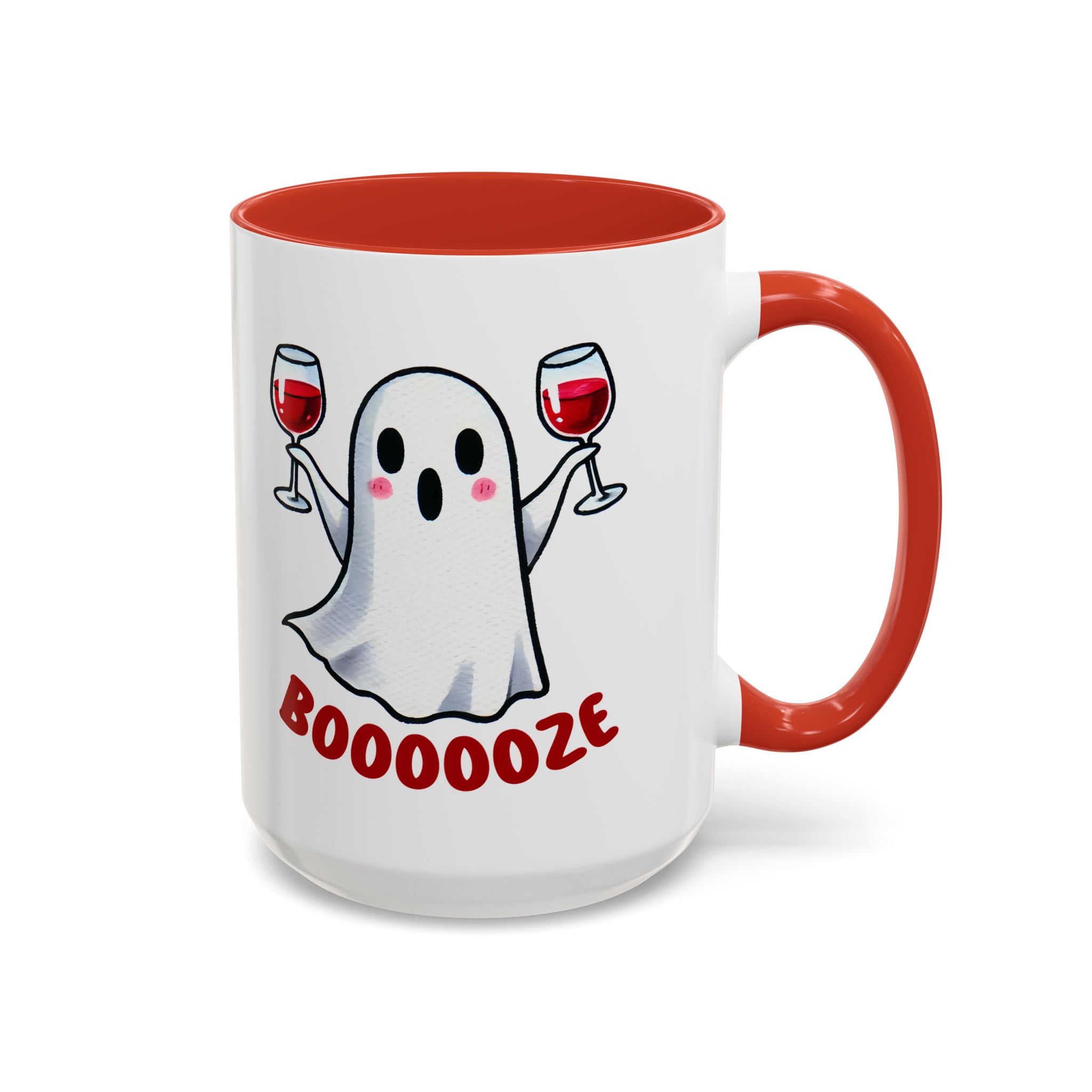 Boozy Ghost Accent Coffee Mug | Funny Halloween Tea Cup, Spooky Gift, Halloween Decor, Ghost Mug for Parties, Unique Drinkware