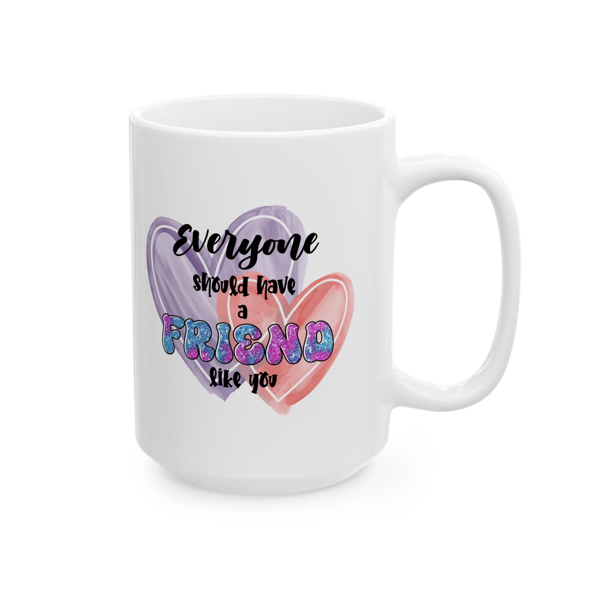 Heartfelt friends coffee  Mug - Perfect for Gifts, Cozy Mornings, Valentine's Day, & More, Unique Coffee Cup, Heart Design