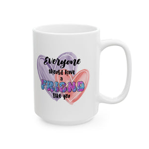 Heartfelt friends coffee  Mug - Perfect for Gifts, Cozy Mornings, Valentine's Day, & More, Unique Coffee Cup, Heart Design