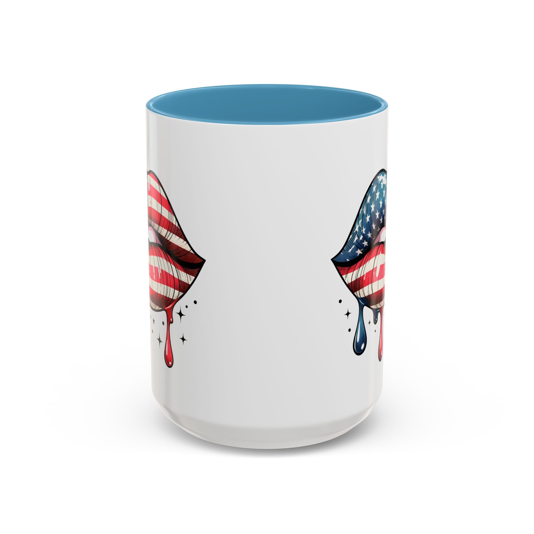 Patriotic Lip Print Coffee Mug – 11oz & 15oz