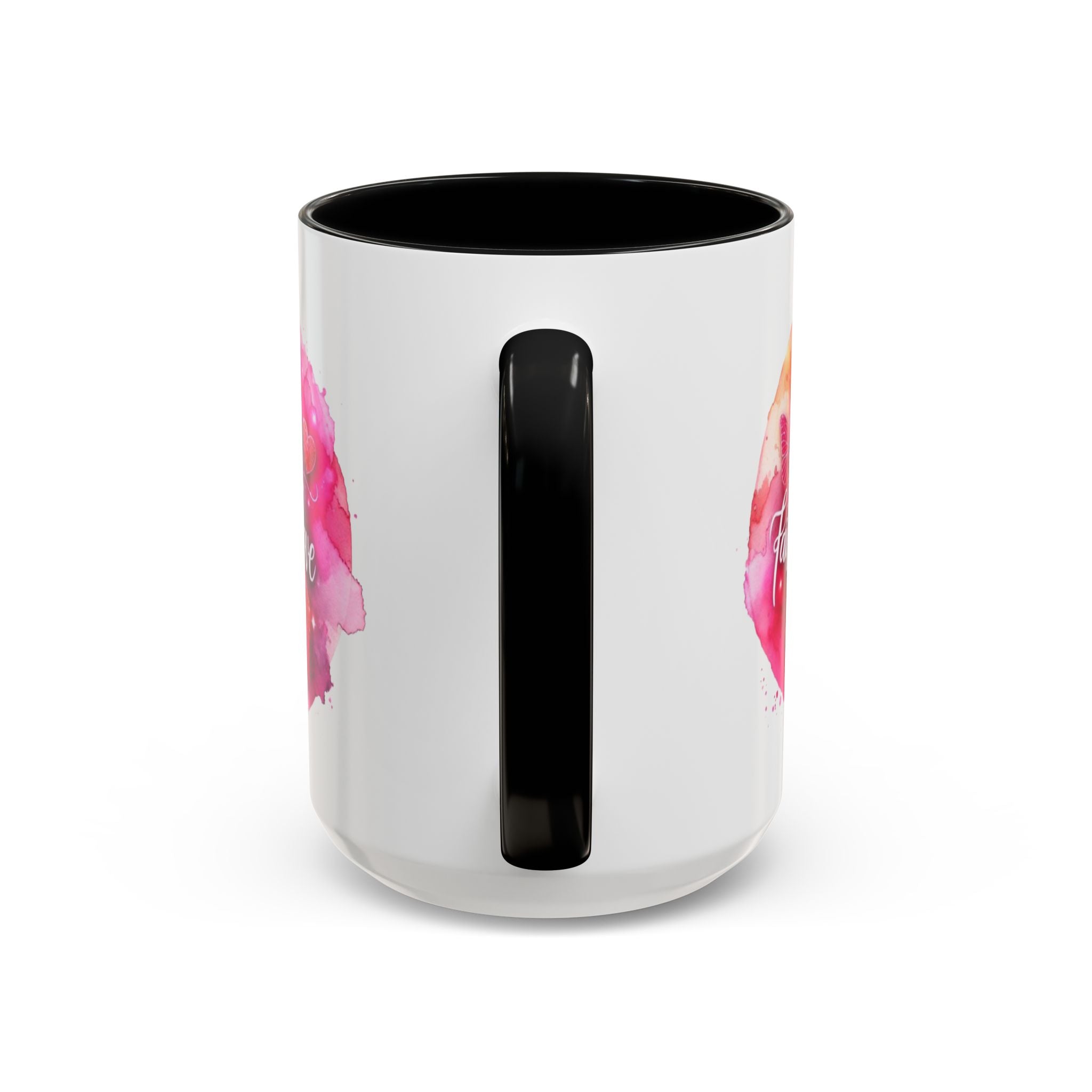 Inspirational Accent Coffee Mug with Pink Ribbon Design, Faith Hope Love Gift, Cancer Awareness Mug, Supportive Drinkware, Meaningful [...]