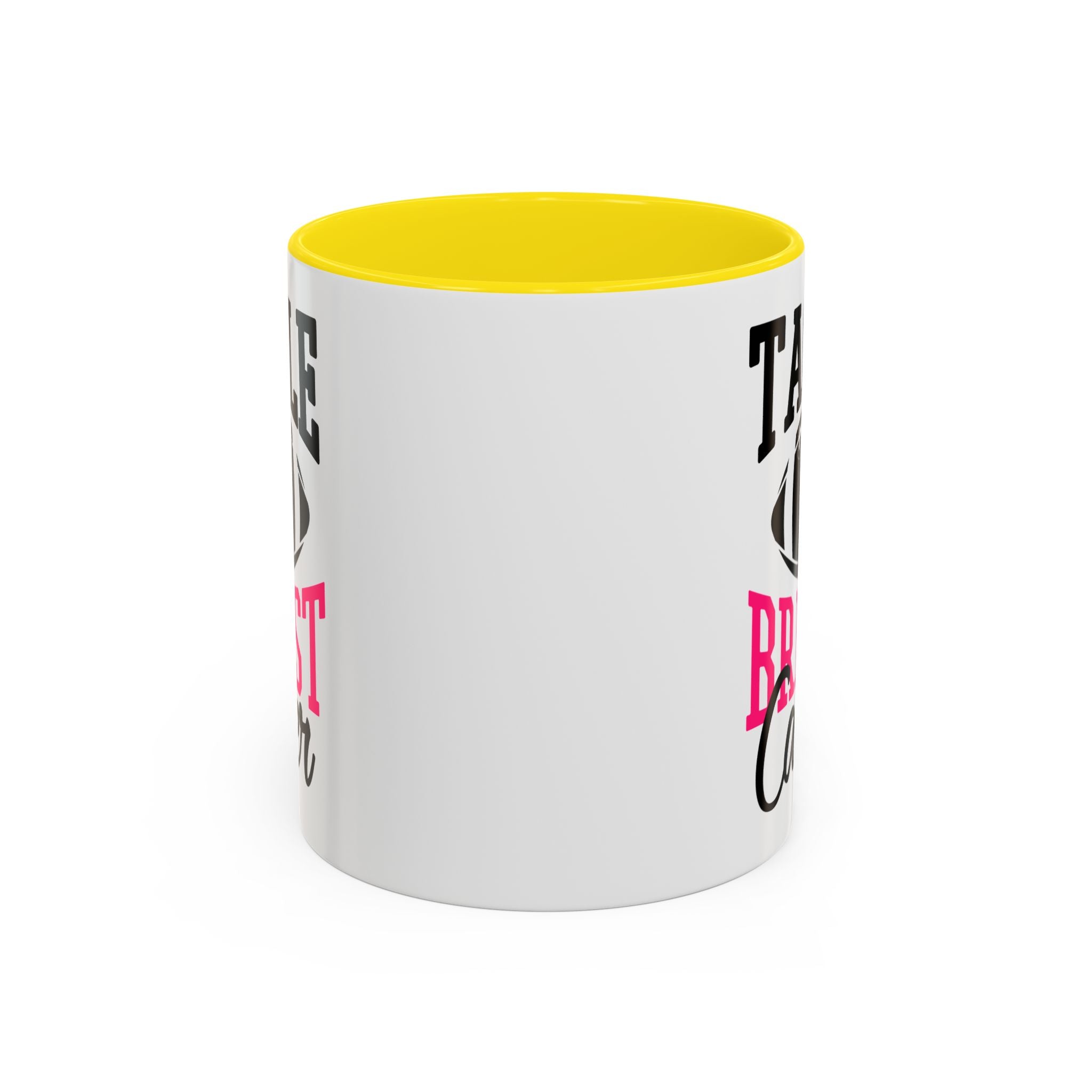 Tackle Breast Cancer Coffee Mug, Supportive Gift for Football Fans, Awareness Mug, Cheer Team Spirit, Fundraiser Drinkware
