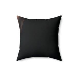 vampire red lips with teeth Spun Polyester Square Pillow
