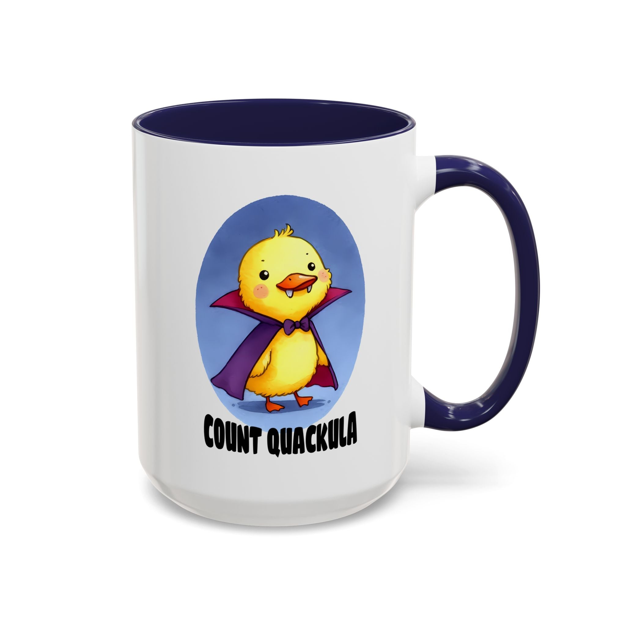 Cute Count Quackula Accent Coffee Mug - Adorable Gift for Coffee Lovers, Halloween Decor, Chick Collectors, Quirky Kitchen