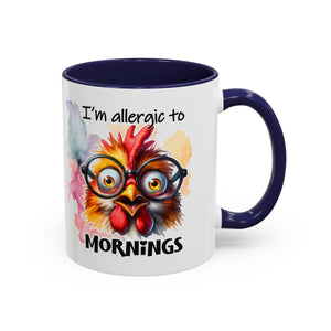 Funny Morning Coffee Mug, Gift for Coffee Lovers, Humorous Mug, Office Mug, Unique Cup for Mornings, Chicken Design