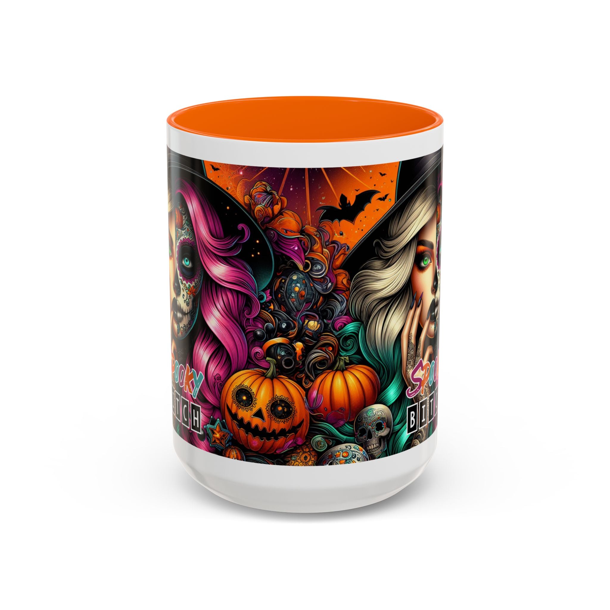 Spooky Bitch Halloween Coffee Mug - 11oz & 15oz | Witchy Vibes for Gifting, Halloween Decor, Fun Coffee Lover Gift, Spooky Season Must-Have