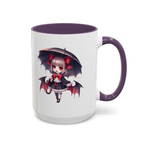 Gothic vampire girl  horror art Accent Coffee Mug (11, 15oz)