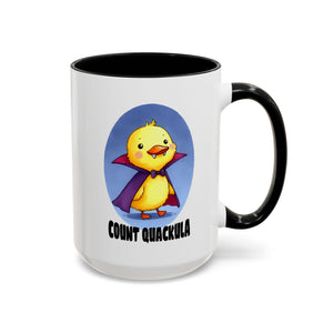 Cute Count Quackula Accent Coffee Mug - Adorable Gift for Coffee Lovers, Halloween Decor, Chick Collectors, Quirky Kitchen