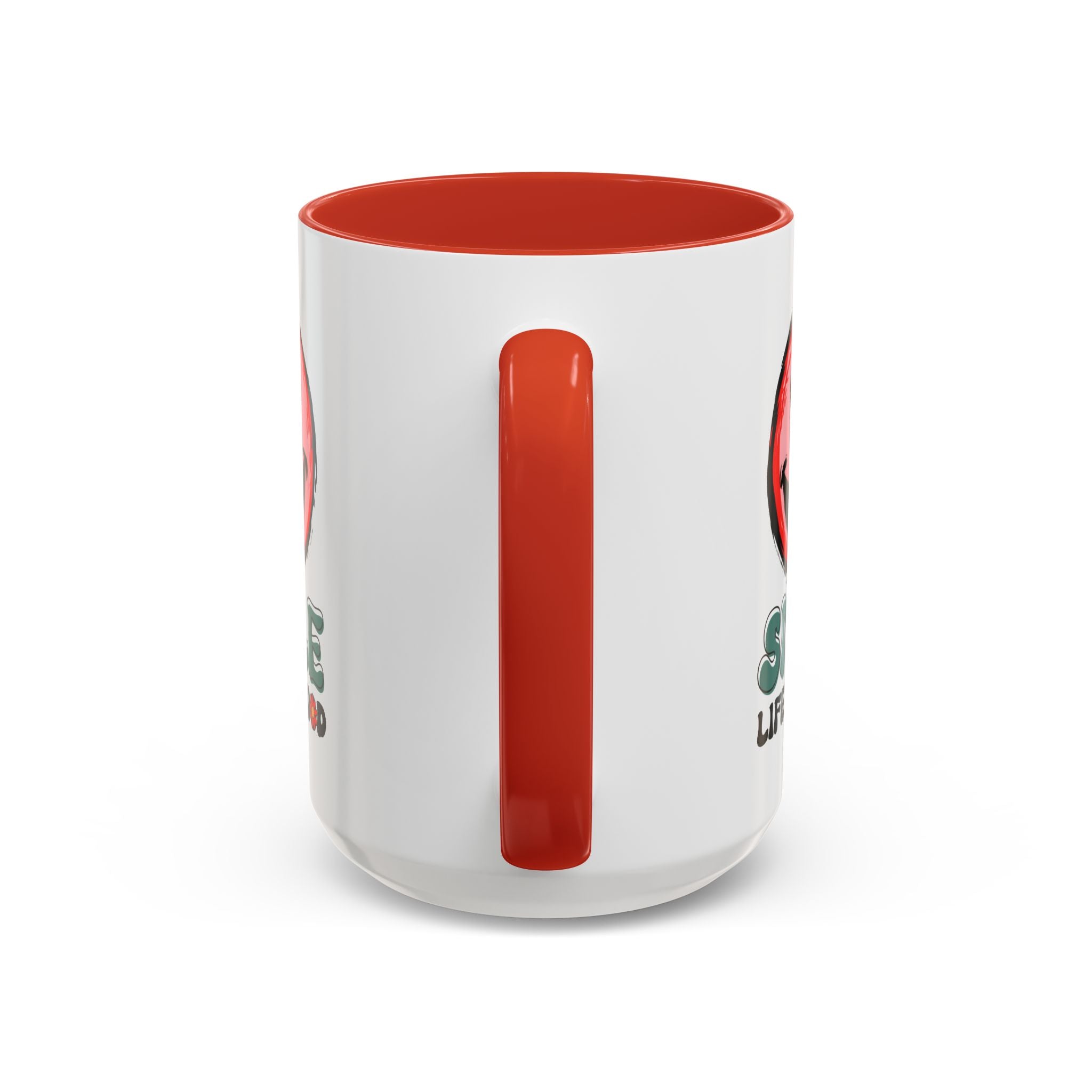Smiley Face Accent Coffee Mug - "Smile, Life is Good" - 11oz & 15oz