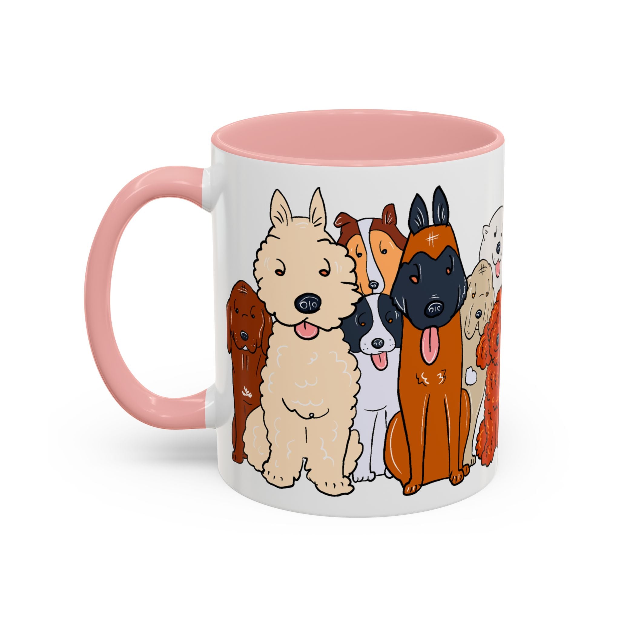 Cute Dog Breed Accent Coffee Mug, Pet Lover Gift, Canine Mug, Gifts for Dog Owners, Puppy Lover Mug