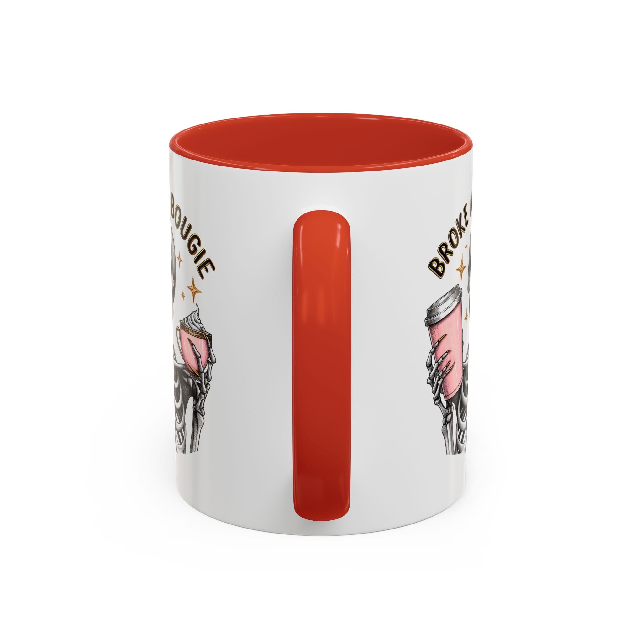 Broke and Bougie Coffee Mug, Skeleton Mug, Halloween Mug, Unique Gift for Coffee Lovers, Spooky Decor