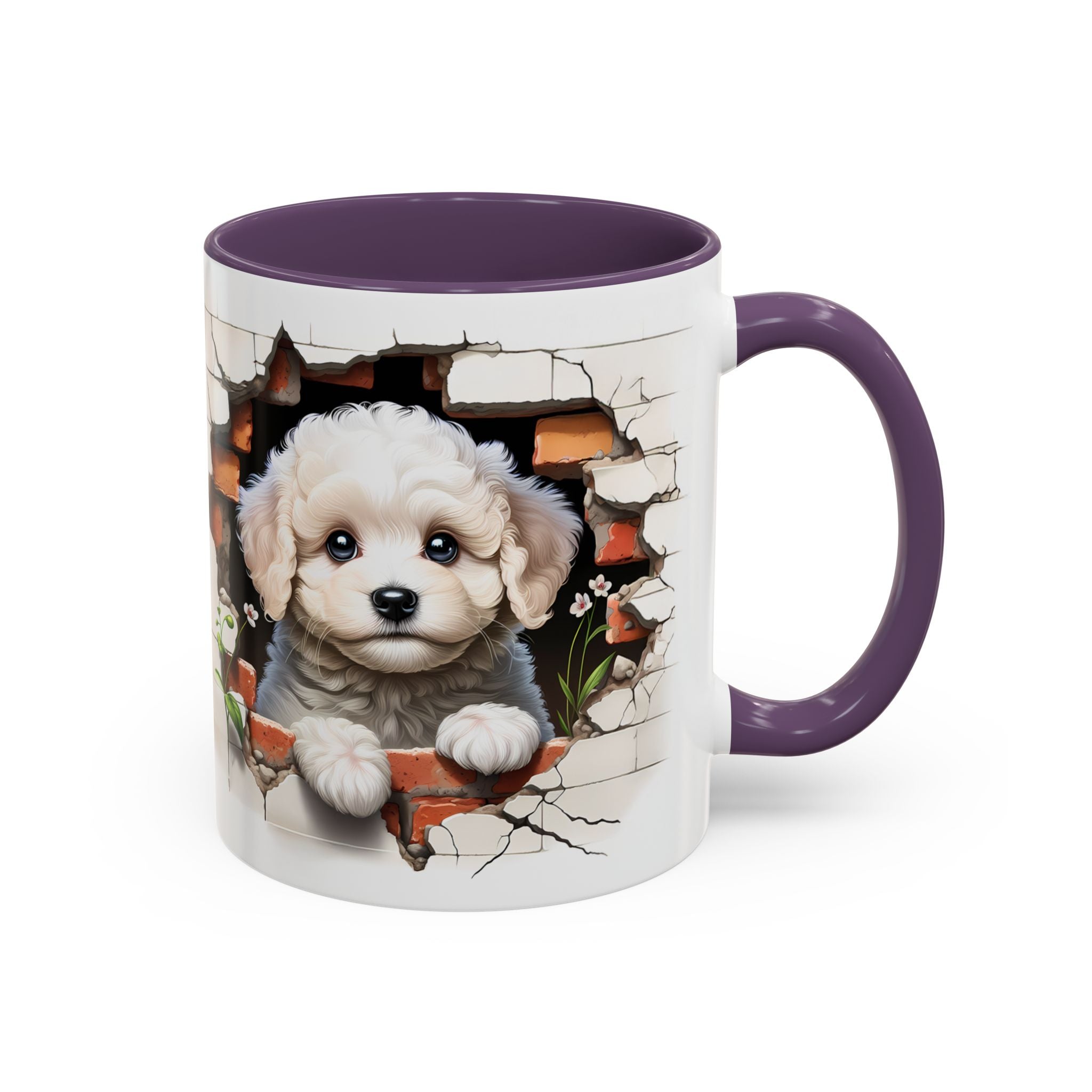 Cute Puppy Accent Coffee Mug - Adorable Dog Lover Gift, Pet-Themed Mug, Home Decor, Ideal for Gifts, Animal Enthusiast