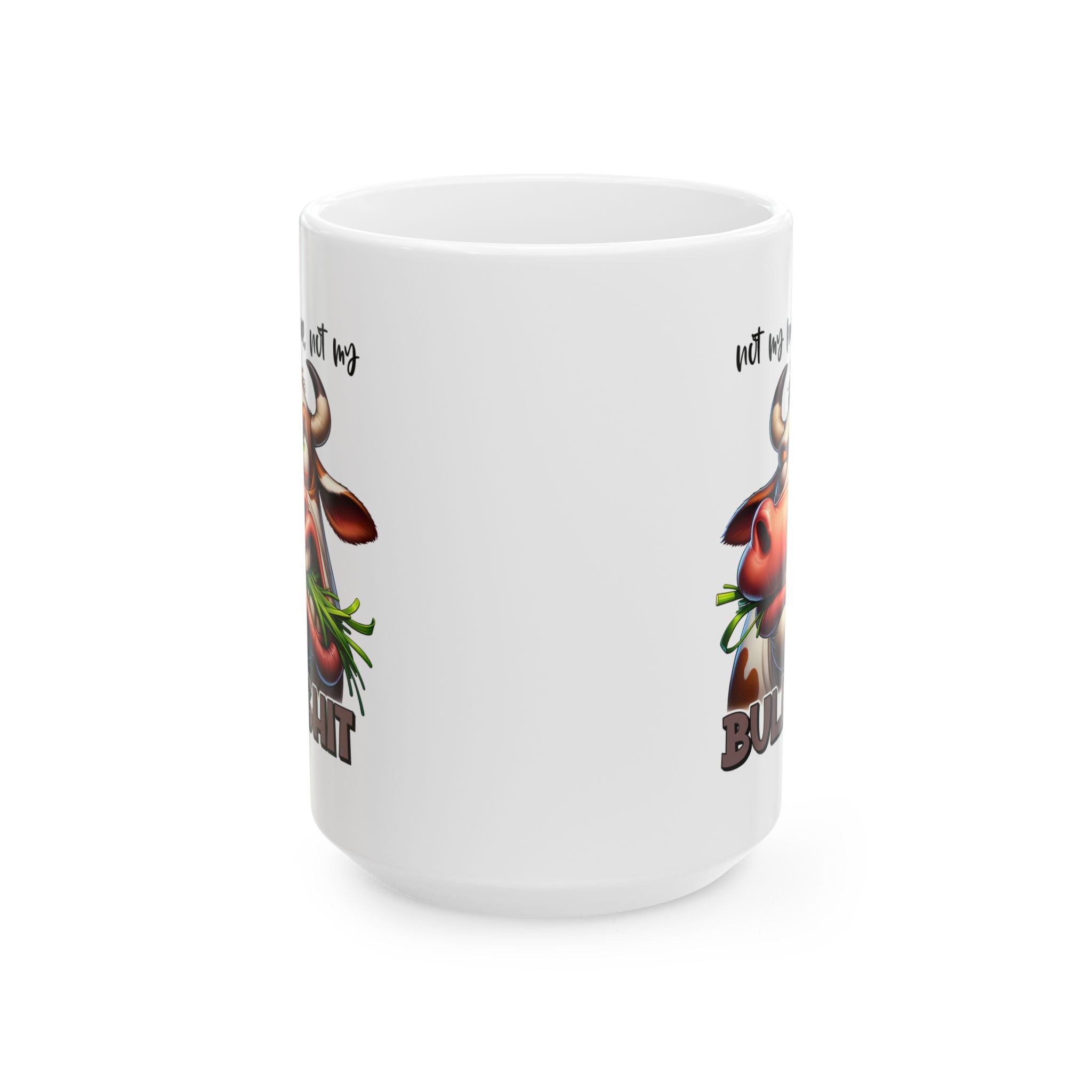 Funny Cow coffee Mug - Not My Bull, Unique Gift for Animal Lovers, Coffee Cup for Birthdays, Housewarming, Farmhouse Kitchen Decor