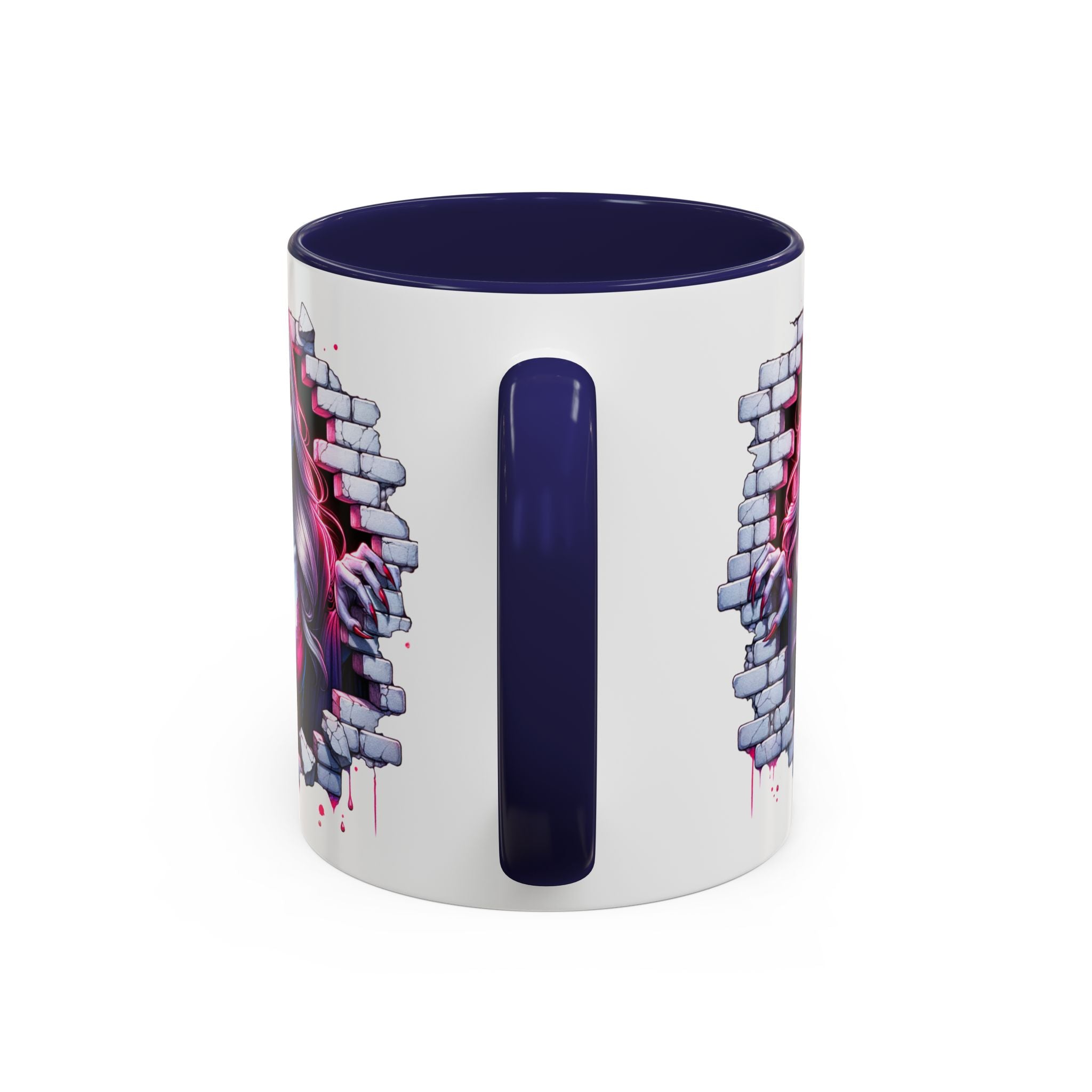 Vampire Wall Art Coffee Mug - Gothic,  Perfect Gift for Halloween, Unique Art Mug, Monster Mug, Fantasy Drinkware