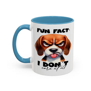 Funny Dog Accent Coffee Mug - Beagle Lover Gift, Pet Owner Present, Unique Animal Mug, Quirky Home Decor, Fun Fact Design