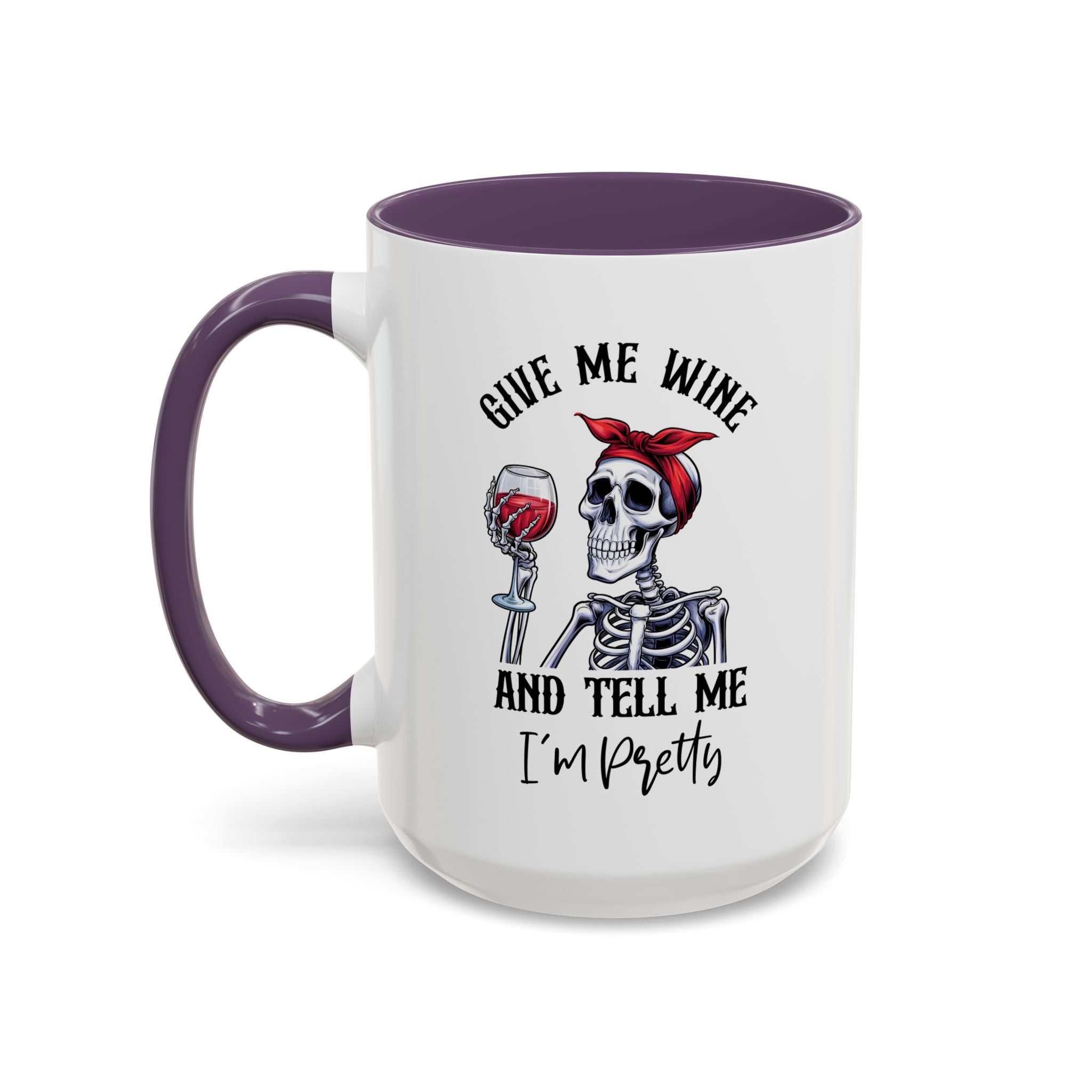 Skeleton Wine Coffee Mug, Funny Gift for Wine Lovers, Halloween Decor, Office Coffee Cup, Unique Skeleton Mug