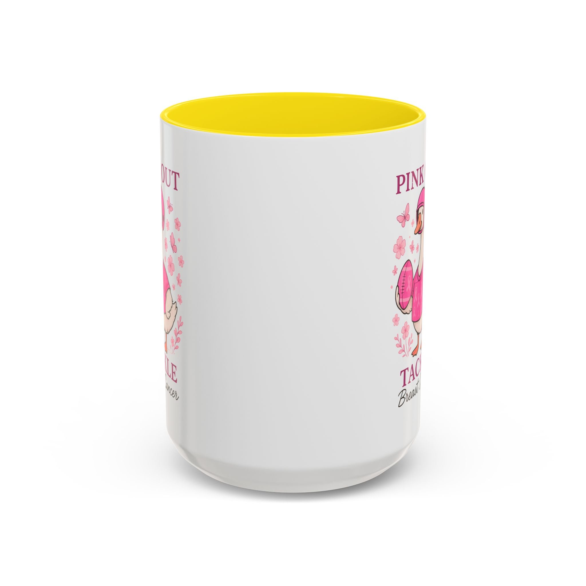 Breast Cancer Awareness Coffee Mug, Pink Out Tackle Duck Design, Supportive Gift for Fighters & Survivors, Cheerful Office Decor, [...]