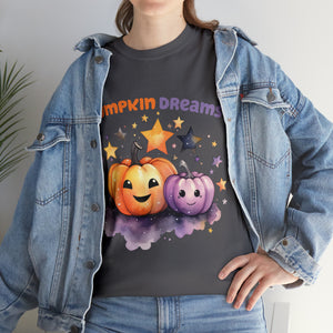 Halloween t shirt pumpkin dreams pastel colors gift for whole family fall fun stocking stuffer Unisex Heavy Cotton Tee