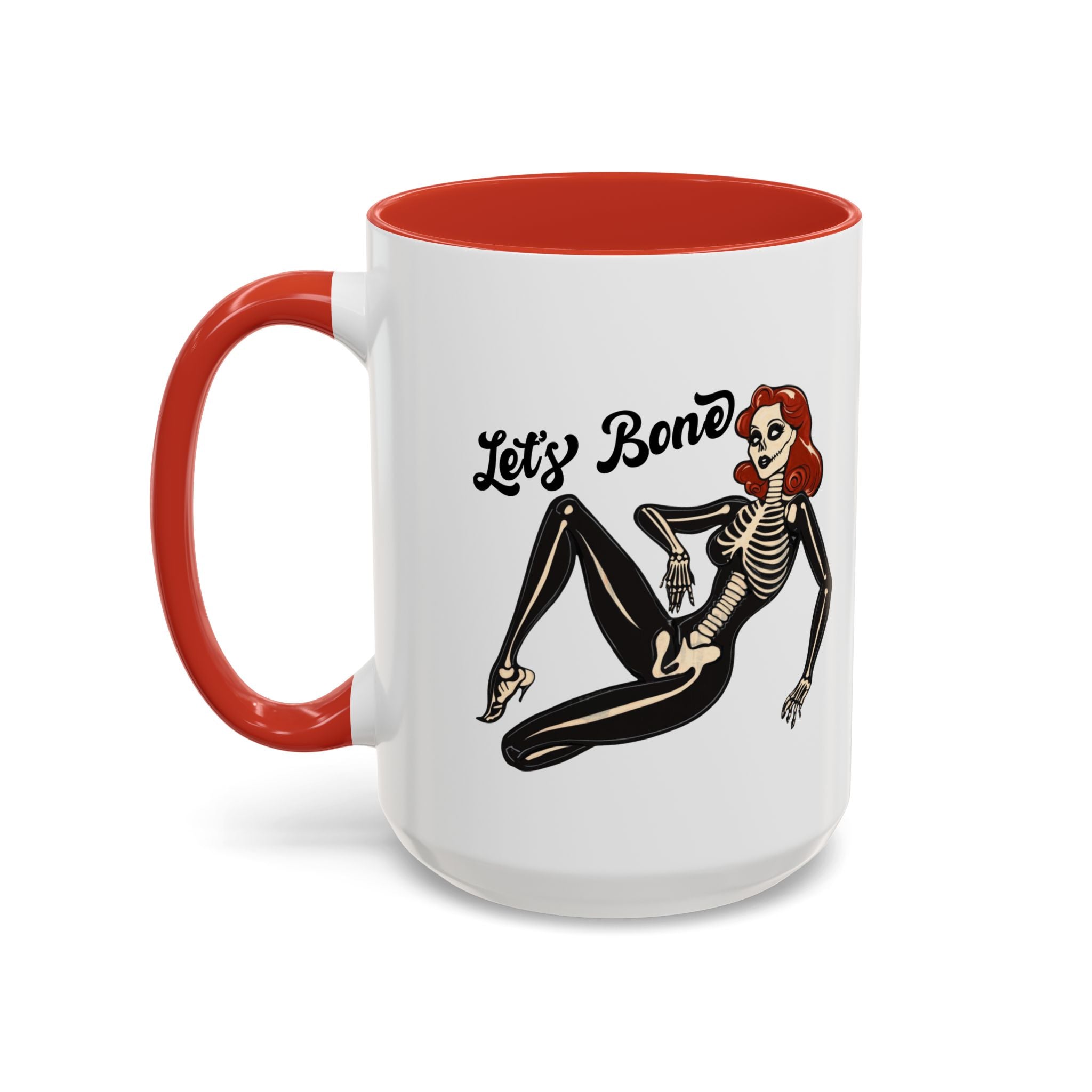 Spooky Skeleton Mug - Let's Bone, Halloween Gift, Gothic Coffee Cup, Unique Home Decor, Fun Drinkware