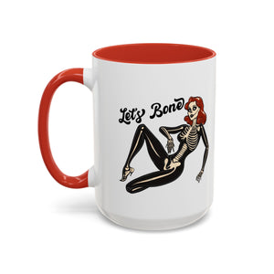 Spooky Skeleton Mug - Let's Bone, Halloween Gift, Gothic Coffee Cup, Unique Home Decor, Fun Drinkware