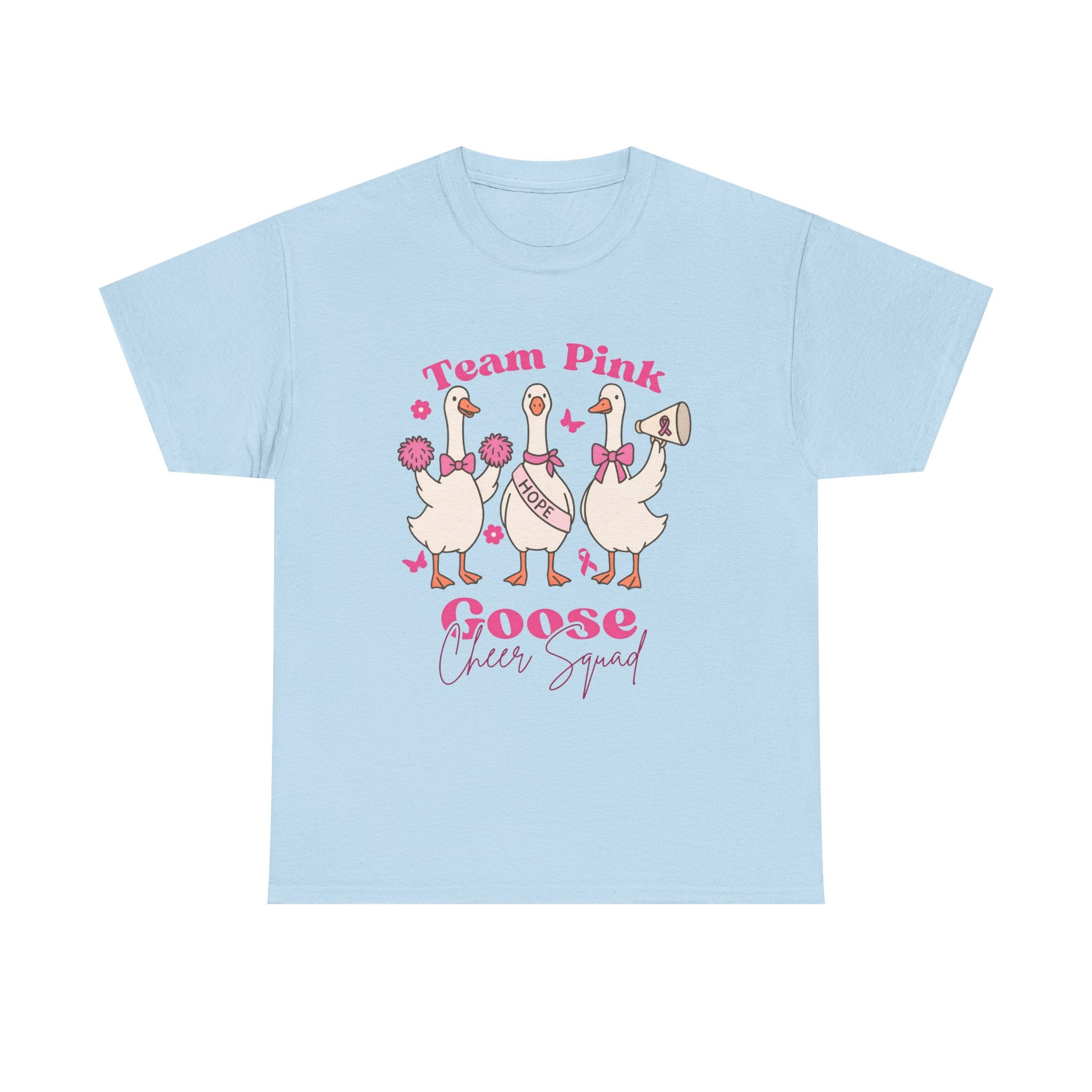 cancer awareness Cheer Squad Goose Tee - Perfect for Cheerleaders, Team Spirit, Bird Lovers, Fun Gifts, Casual Wear