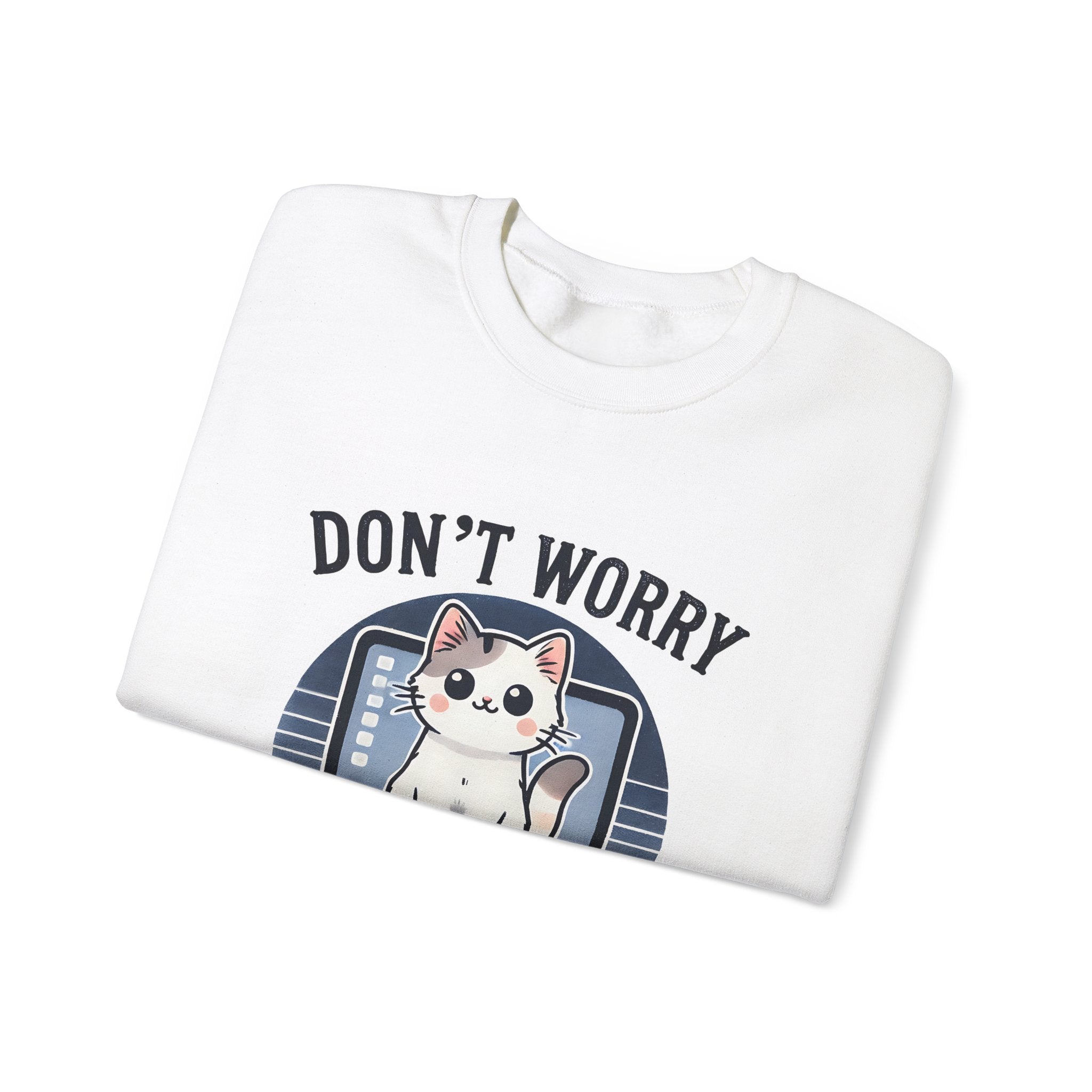 Tech Support Cat Crewneck Sweatshirt – Fun Gift for IT Lovers