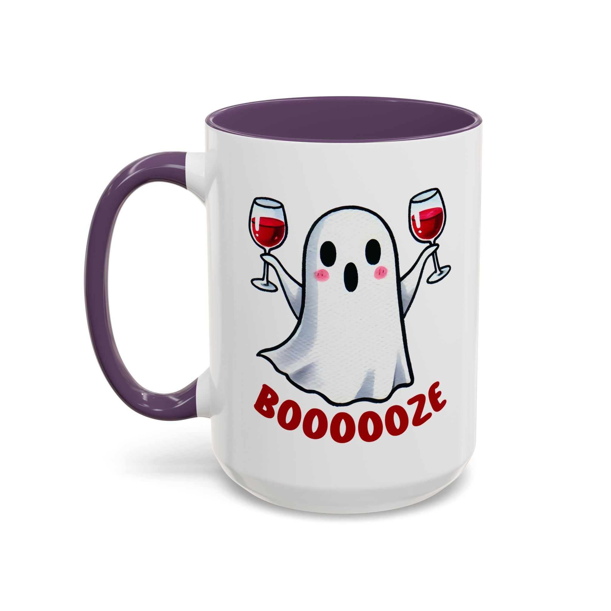 Boozy Ghost Accent Coffee Mug | Funny Halloween Tea Cup, Spooky Gift, Halloween Decor, Ghost Mug for Parties, Unique Drinkware