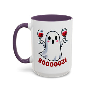 Boozy Ghost Accent Coffee Mug | Funny Halloween Tea Cup, Spooky Gift, Halloween Decor, Ghost Mug for Parties, Unique Drinkware
