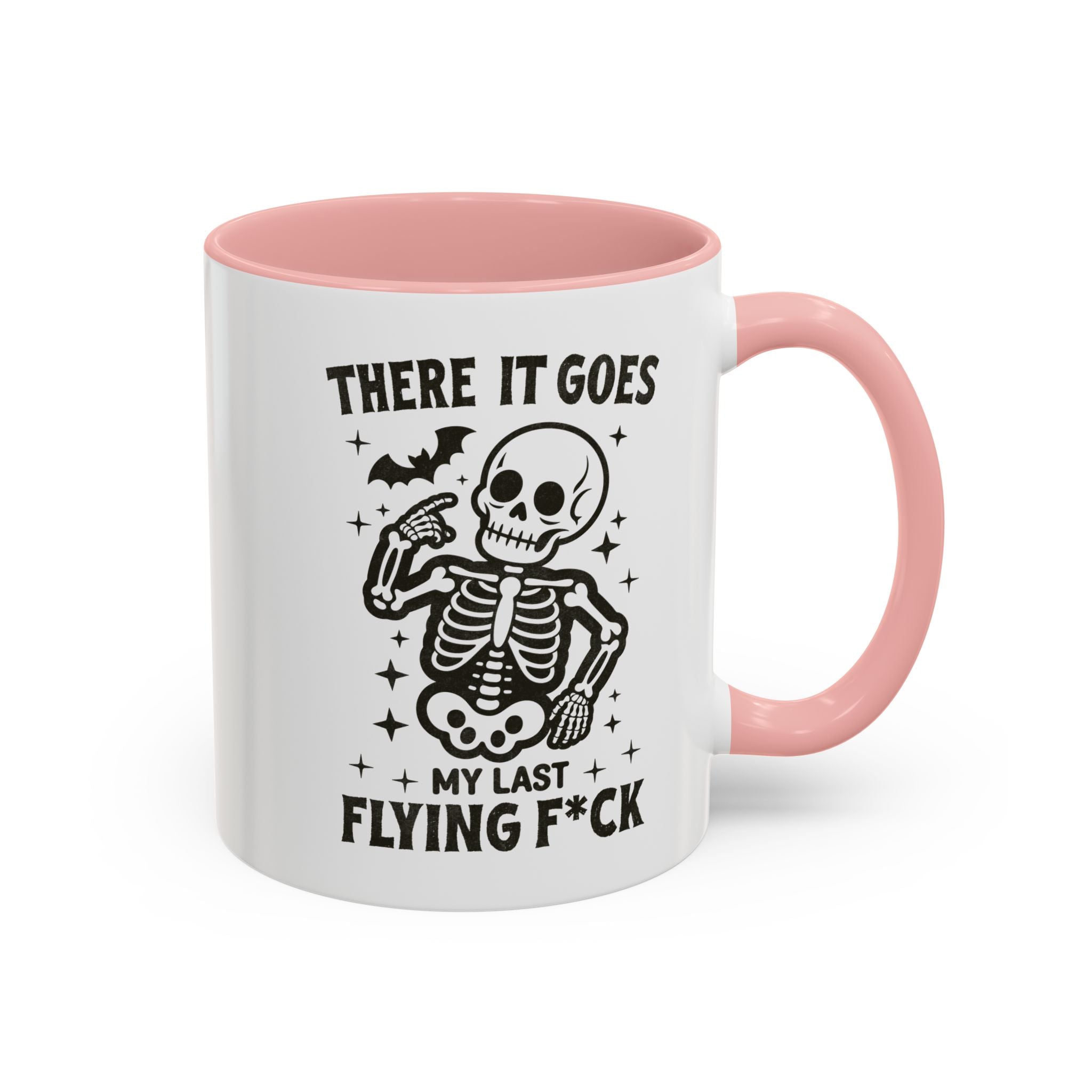 There It Goes Skeleton Coffee Mug – 'My Last Flying F*ck' Funny Gothic Accent Mug (11/15oz)