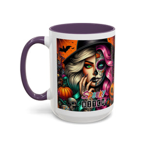 Spooky Bitch Halloween Coffee Mug - 11oz & 15oz | Witchy Vibes for Gifting, Halloween Decor, Fun Coffee Lover Gift, Spooky Season Must-Have