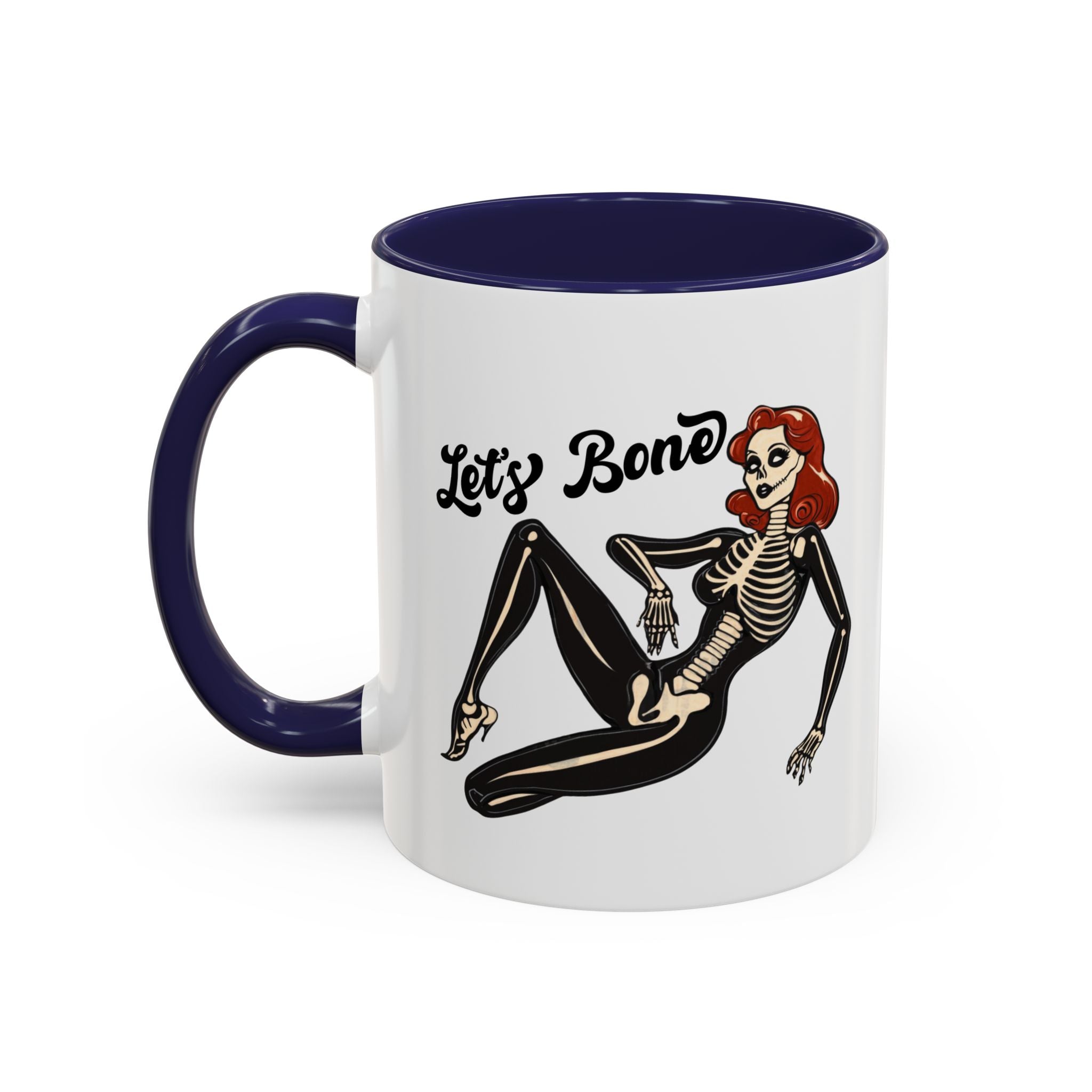 Spooky Skeleton Mug - Let's Bone, Halloween Gift, Gothic Coffee Cup, Unique Home Decor, Fun Drinkware