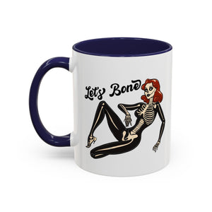 Spooky Skeleton Mug - Let's Bone, Halloween Gift, Gothic Coffee Cup, Unique Home Decor, Fun Drinkware