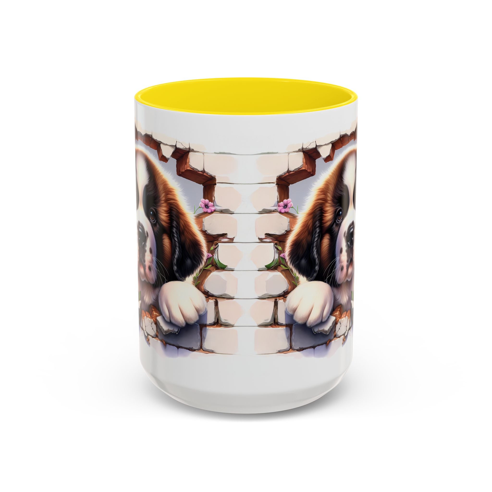 Cute Dog Breakthrough Accent Coffee Mug - Gift for Dog Lovers, Home Decor, Personalized Pet Mug, Puppy Lover's Kitchenware