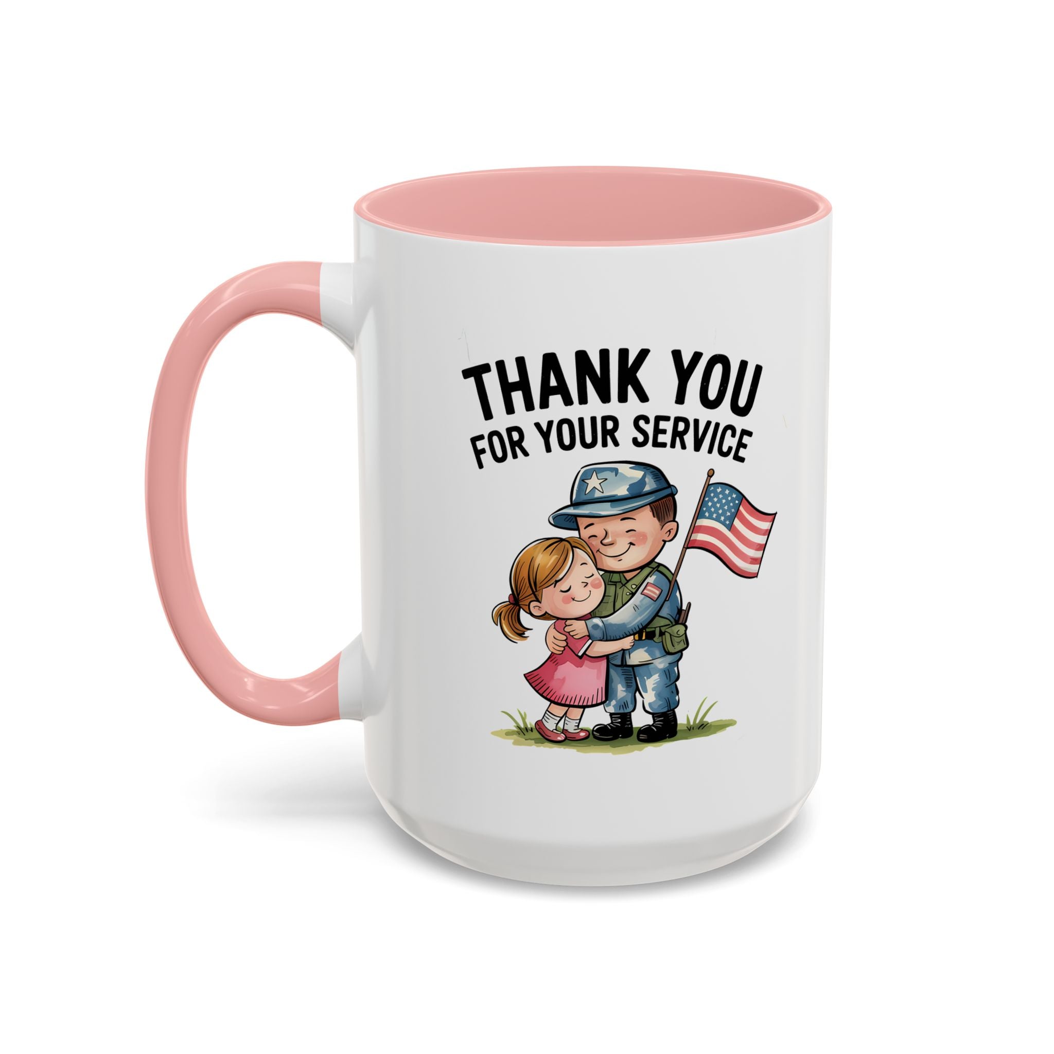 Thank You for Your Service Coffee Mug - 11oz & 15oz Accent Mugs for Veterans Appreciation