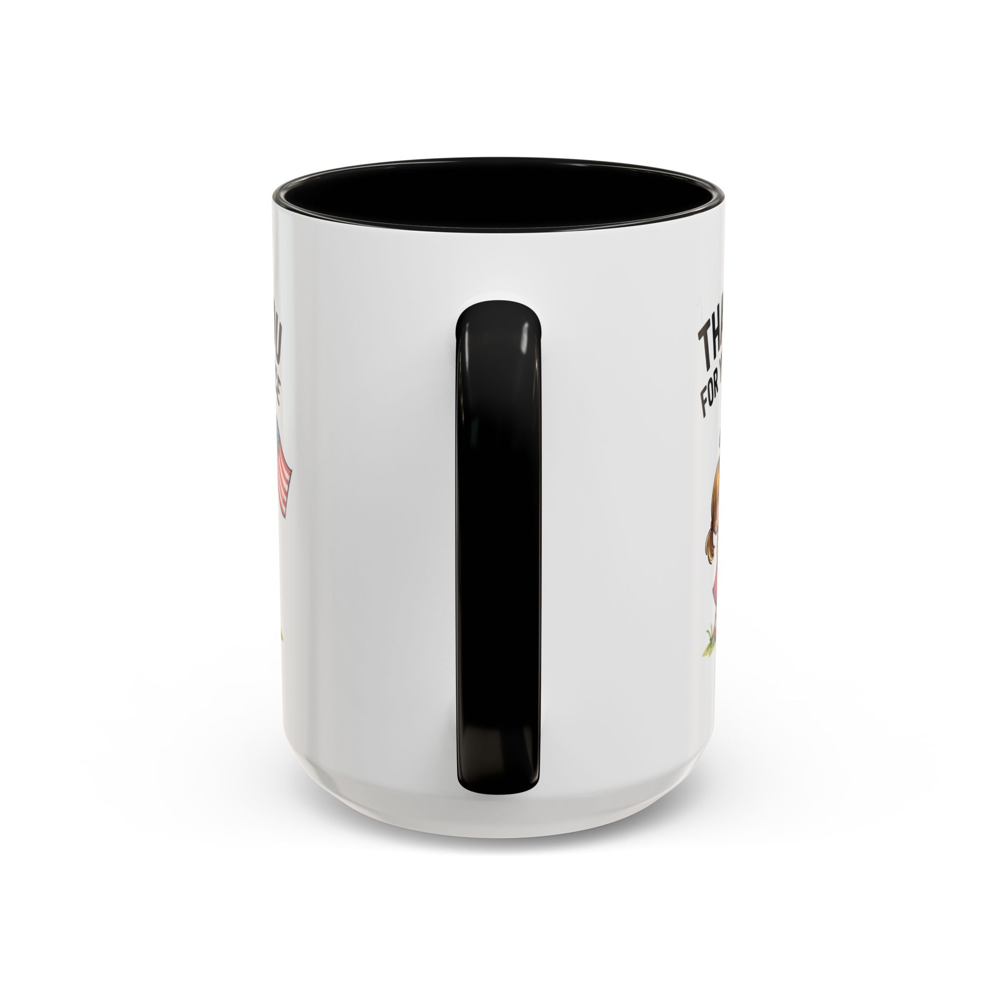 Thank You for Your Service Coffee Mug - 11oz & 15oz Accent Mugs for Veterans Appreciation