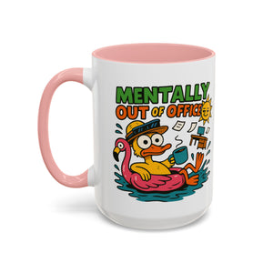 Fun Summer Coffee Mug, Quirky Gift for Beach Lovers, Office Humor Mug, Relaxation, Vacation, Cute Animal Design