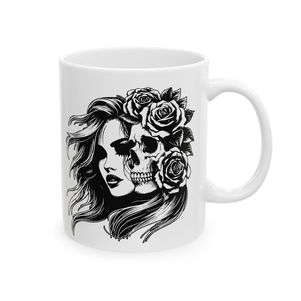 Gothic Floral  Mug - Elegant Coffee Cup, Art Mug, Gift for Her, Kitchen Decor, Unique Tea Cup