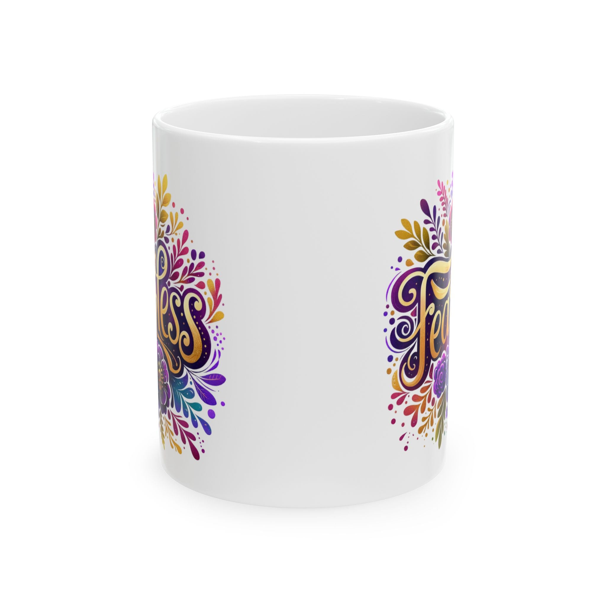 Fearless Floral coffee Mug - Inspirational Drinkware, Coffee Cup, Gift for Her, Self-Care, Empowerment, Motivational
