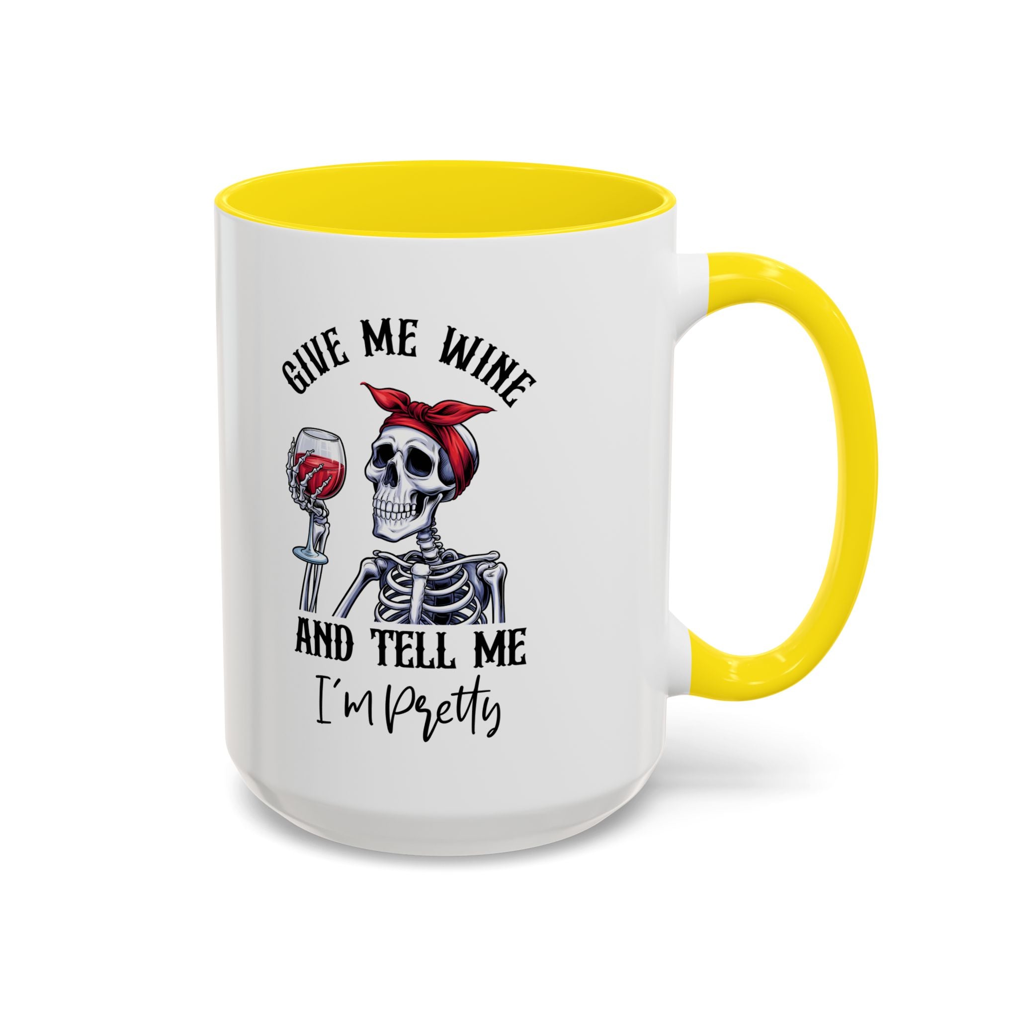 Skeleton Wine Coffee Mug, Funny Gift for Wine Lovers, Halloween Decor, Office Coffee Cup, Unique Skeleton Mug