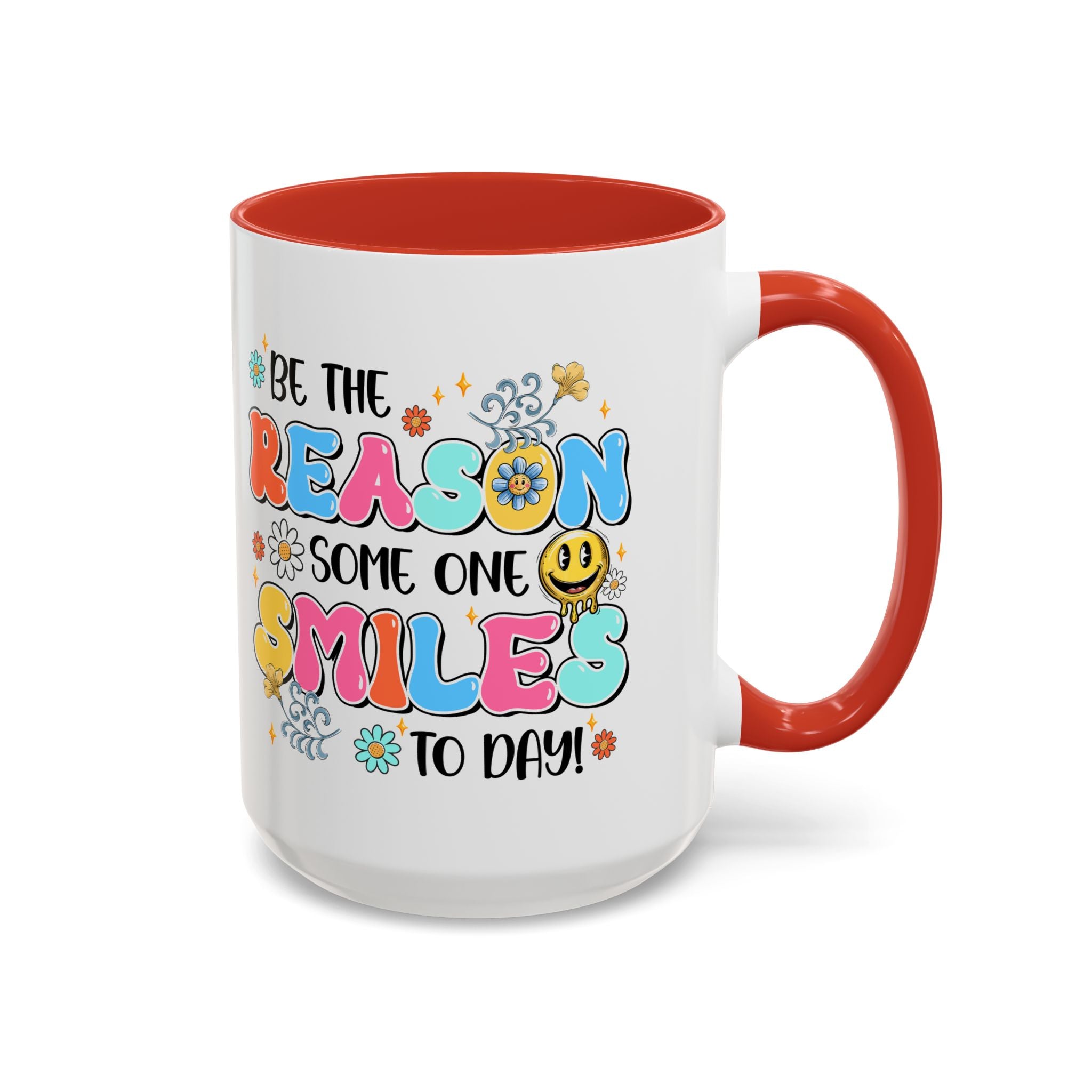 Colorful Inspirational Coffee Mug – Be the Reason Some One Smiles!