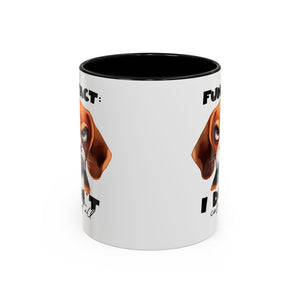 Funny Dog Accent Coffee Mug - Beagle Lover Gift, Pet Owner Present, Unique Animal Mug, Quirky Home Decor, Fun Fact Design