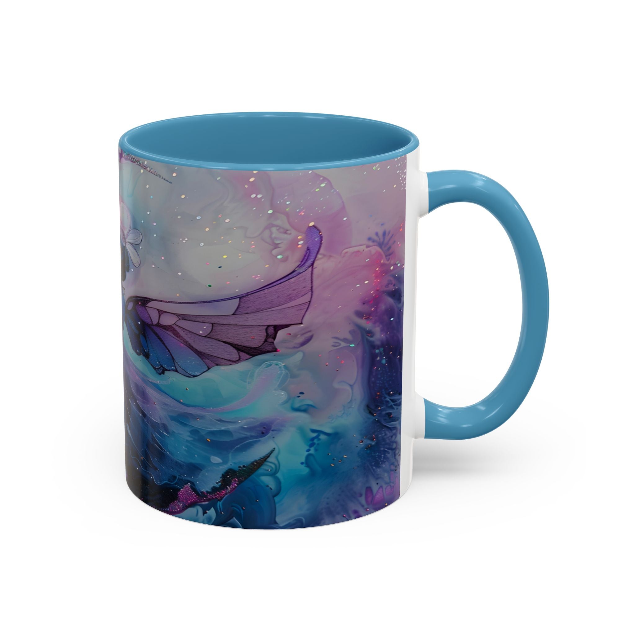 Enchanted Fairy Accent Coffee Mug — Magical Night Sky Illustration (11/15oz) fantasy