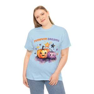 Halloween t shirt pumpkin dreams pastel colors gift for whole family fall fun stocking stuffer Unisex Heavy Cotton Tee