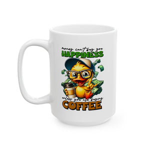 Funny duck money coffee Mug - Perfect for Coffee Lovers, Gift for Friends, Office Humor, Unique Kitchenware, Birthday or Holiday Present