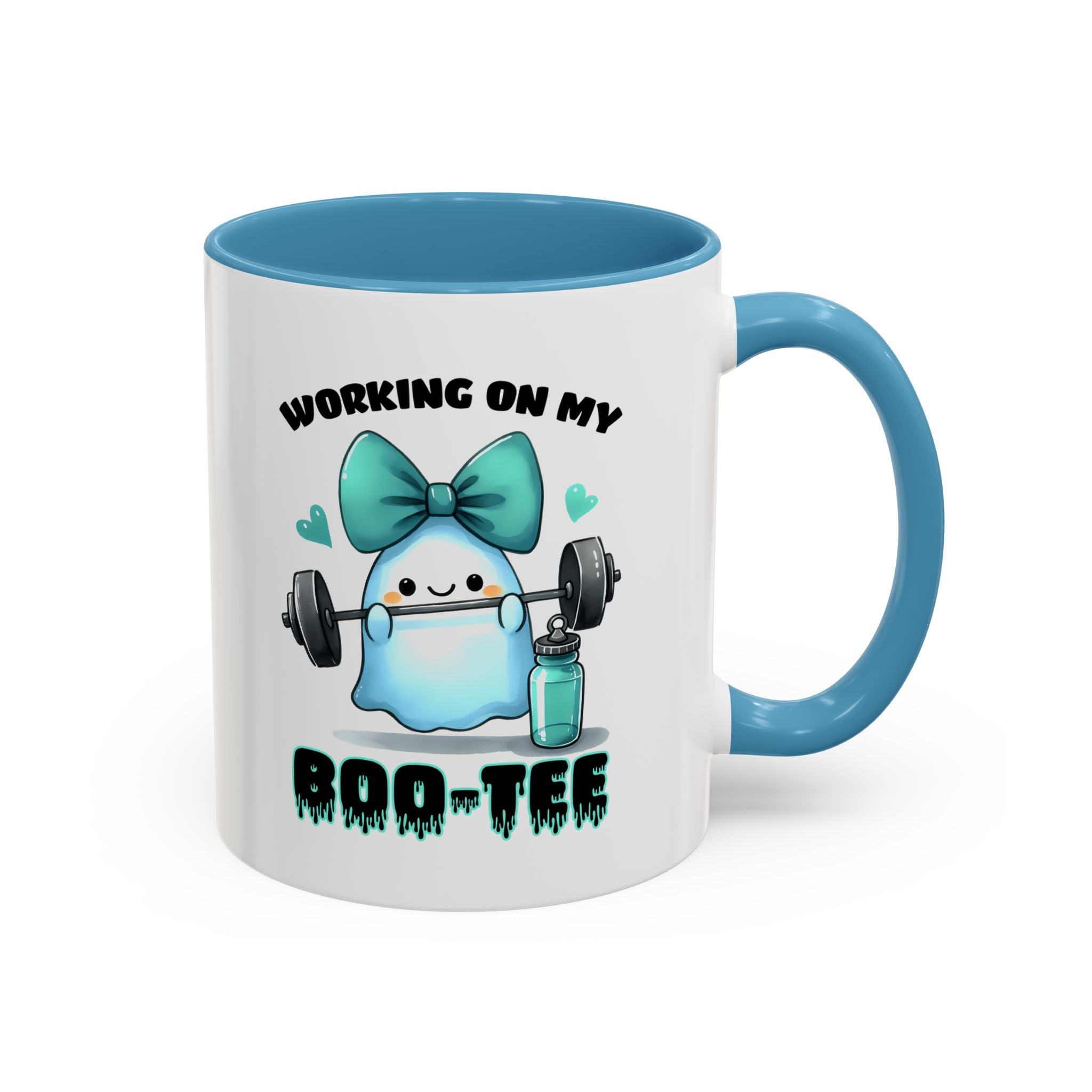 Fitness Motivation Coffee Mug, Workout Gift, Gym Decor, Boo-Tee Lover's Cup, Cute Ghost Mug