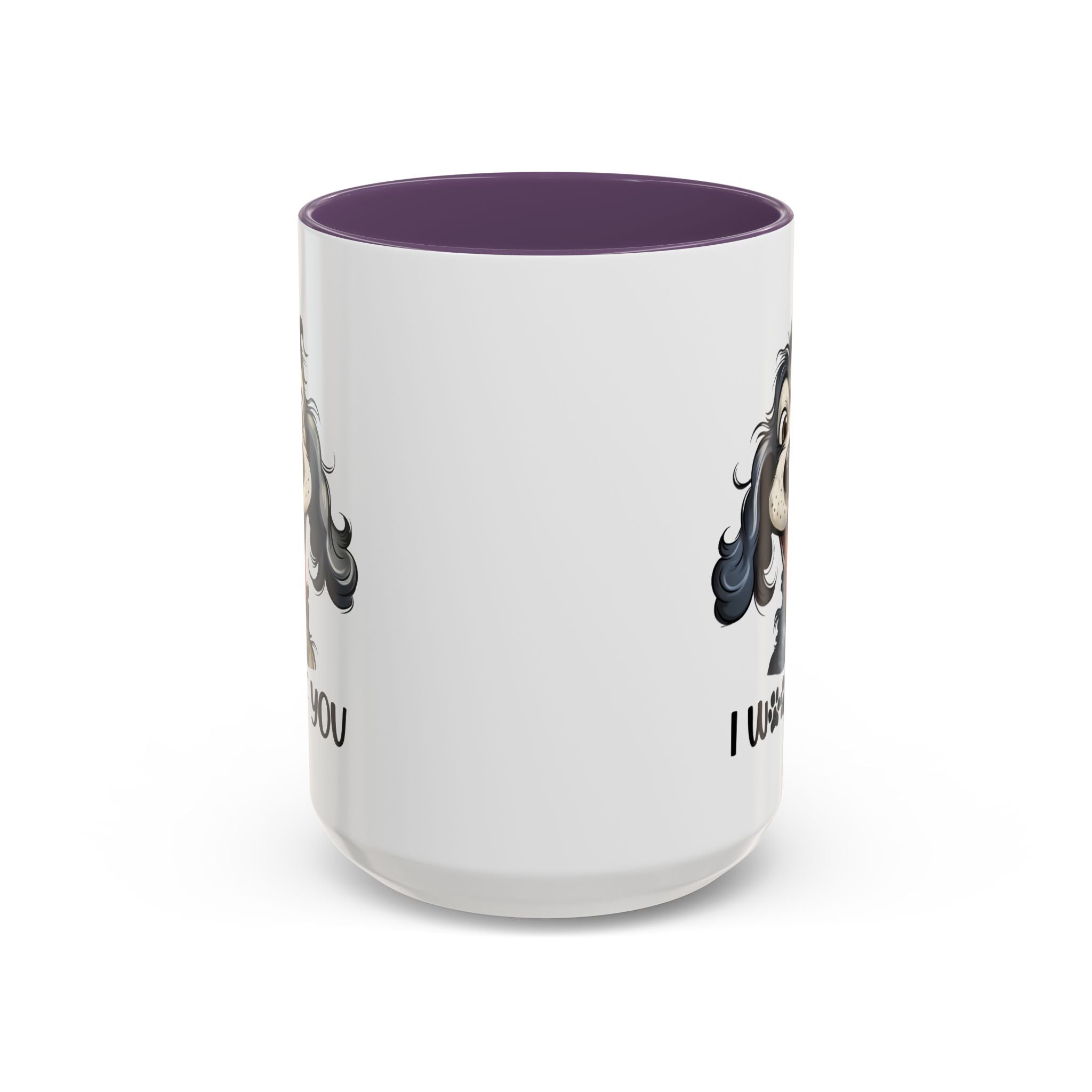 Dog Lover's Accent Coffee Mug - I Woof You, Pet Gift, Animal Lover Cup, Dog Mom Mug, Cute Dog Design, Fun Coffee Cup